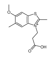 3-(6-methoxy-2,5-dimethyl-1,3-benzothiazol-3-ium-3-yl)propanoic acid结构式