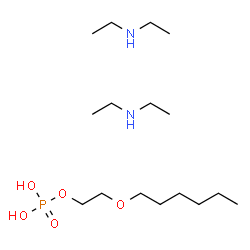 bis(diethylammonium) 2-(hexyloxy)ethyl phosphate结构式