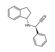 (R)-2-(((S)-2,3-dihydro-1H-inden-1-yl)amino)-2-phenylacetonitrile结构式