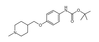 [4-(1-methyl-piperidin-4-ylmethoxy)-phenyl]-carbamic acid tert-butyl ester结构式