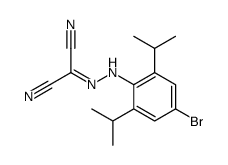 2-[[4-bromo-2,6-di(propan-2-yl)phenyl]hydrazinylidene]propanedinitrile结构式