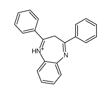 2,4-diphenyl-3H-1,5-benzodiazepin-1-ium Structure