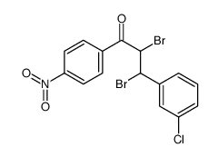 2,3-dibromo-3-(3-chlorophenyl)-1-(4-nitrophenyl)propan-1-one结构式