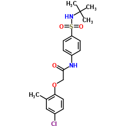 2-(4-Chloro-2-methylphenoxy)-N-{4-[(2-methyl-2-propanyl)sulfamoyl]phenyl}acetamide结构式