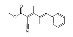 (2E,4E)-2-Cyano-3,4-dimethyl-5-phenyl-penta-2,4-dienoic acid methyl ester Structure