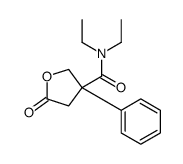 N,N-diethyl-5-oxo-3-phenyloxolane-3-carboxamide结构式