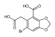 6-bromo-5-carboxymethyl-benzo[1,3]dioxole-4-carboxylic acid Structure