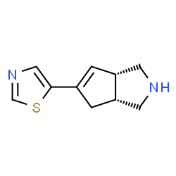 Cyclopenta[c]pyrrole, 1,2,3,3a,4,6a-hexahydro-5-(5-thiazolyl)-, (3aR,6aS)-rel- (9CI)结构式