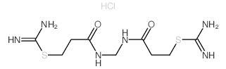 3-carbamimidoylsulfanyl-N-[(3-carbamimidoylsulfanylpropanoylamino)methyl]propanamide结构式