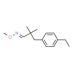 Benzenepropanal, 4-ethyl-alpha,alpha-dimethyl-, O-methyloxime, (E)- (9CI)结构式