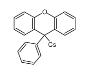 9-Phenylxanthene Cs(1+) salt Structure