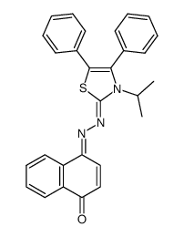2-(4-hydroxy-naphthalen-1-ylazo)-3-isopropyl-4,5-diphenyl-thiazolium betaine结构式