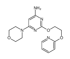 6-morpholin-4-yl-2-(2-pyridin-2-yloxyethoxy)pyrimidin-4-amine结构式