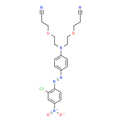 3,3'-[[[4-[(2-chloro-4-nitrophenyl)azo]phenyl]imino]bis(ethyleneoxy)]bispropiononitrile结构式