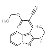 ethyl 2-cyano-3-(8-ethylamino-1,9-diazabicyclo[4.3.0]nona-2,4,6,8-tetraen-7-yl)prop-2-enoate structure