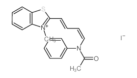 Benzothiazolium,2-[4-(acetylphenylamino)-1,3-butadien-1-yl]-3-methyl-, iodide (1:1)结构式