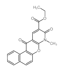 8-methyl-9,12-dioxo-8,12-dihydro-9H-benzo[5,6]chromeno[2,3-b]pyridine-10-carboxylic acid ethyl ester Structure