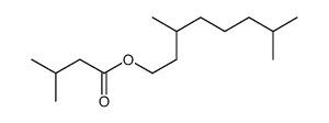 3,7-dimethyloctyl isovalerate structure