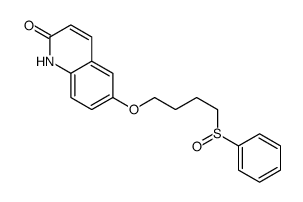6-[4-(benzenesulfinyl)butoxy]-1H-quinolin-2-one结构式