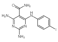 5-Pyrimidinecarboxamide,2,4-diamino-6-[(4-iodophenyl)amino]-结构式