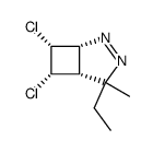 6,7-dichloro-4-ethyl-4-methyl-2,3-diaza-bicyclo[3.2.0]hept-2-ene结构式