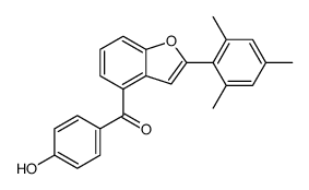 (4-hydroxyphenyl)-[2-(2,4,6-trimethylphenyl)-1-benzofuran-4-yl]methanone结构式