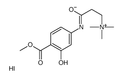 [3-(3-hydroxy-4-methoxycarbonylanilino)-3-oxopropyl]-trimethylazanium,iodide结构式