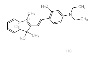 3H-Indolium,2-[2-[4-(diethylamino)-2-methylphenyl]ethenyl]-1,3,3-trimethyl-, chloride, hydrochloride (1:1:1) picture