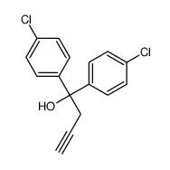 1,1-bis(4-chlorophenyl)but-3-yn-1-ol结构式
