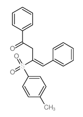 3-Buten-1-one,3-[(4-methylphenyl)sulfonyl]-1,4-diphenyl-结构式