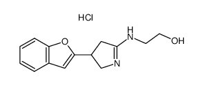 2-(4-Benzofuran-2-yl-4,5-dihydro-3H-pyrrol-2-ylamino)-ethanol; hydrochloride结构式