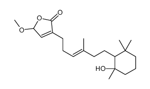 3-[6-(2-Hydroxy-2,6,6-trimethylcyclohexyl)-4-methyl-3-hexenyl]-5-methoxy-2(5H)-furanone结构式