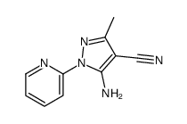 5-amino-3-methyl-1-pyridin-2-ylpyrazole-4-carbonitrile Structure