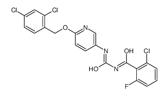 2-chloro-N-[[6-[(2,4-dichlorophenyl)methoxy]pyridin-3-yl]carbamoyl]-6-fluorobenzamide Structure