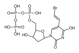 5-(2-bromovinyl)-2'-deoxyuridine-5'-triphosphate结构式