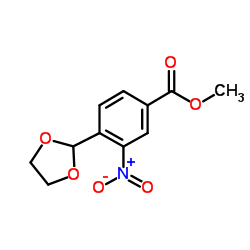 Methyl 4-(1,3-dioxolan-2-yl)-3-nitrobenzoate结构式