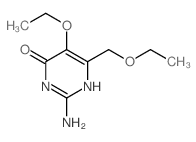 2-amino-5-ethoxy-6-(ethoxymethyl)-1H-pyrimidin-4-one结构式