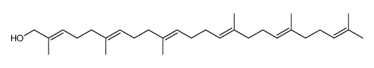 (2E,6E,10E,14E,18E,22E)-2,6,10,15,19,23-hexamethyltetracosa-2,6,10,14,18,22-hexaene-1-ol结构式
