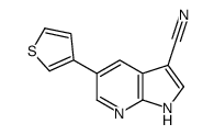 5-(3-Thienyl)-1H-pyrrolo[2,3-b]pyridine-3-carbonitrile结构式