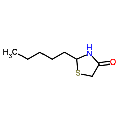 2-Pentyl-1,3-thiazolidin-4-one Structure