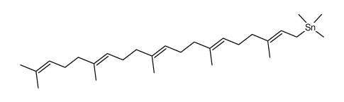 trimethyl((2E,6E,10E,14E)-3,7,11,15,19-pentamethylicosa-2,6,10,14,18-pentaen-1-yl)stannane Structure