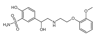 2-Hydroxy-5-[1-hydroxy-2-[[2-(2-methoxyphenoxy)ethyl]amino]ethyl]benzenesulfonamide structure