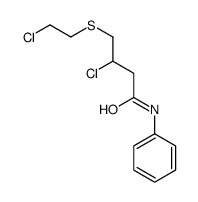 3-chloro-4-(2-chloroethylsulfanyl)-N-phenylbutanamide Structure