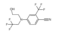 4-[(2-hydroxyethyl)(2,2,2-trifluoroethyl)amino]-2-(trifluoromethyl)benzonitrile Structure