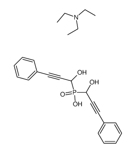 Bis(3-phenyl-1-hydroxy-2-propyn-1-yl)phosphinic acid triethylamine salt Structure