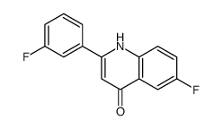 6-fluoro-2-(3-fluorophenyl)-1H-quinolin-4-one结构式