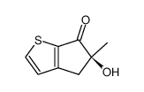 (S)-5-hydroxy-5-methyl-4,5-dihydro-6H-cyclopenta[b]thiophen-6-one结构式