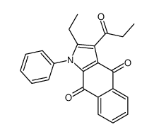 2-ethyl-1-phenyl-3-propanoylbenzo[f]indole-4,9-dione结构式