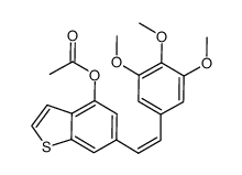 4-acetyloxy-6-[(Z)-2-(3,4,5-trimethoxyphenyl)ethenyl]benzo[b]thiophene Structure