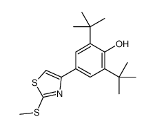 2,6-ditert-butyl-4-(2-methylsulfanyl-1,3-thiazol-4-yl)phenol结构式